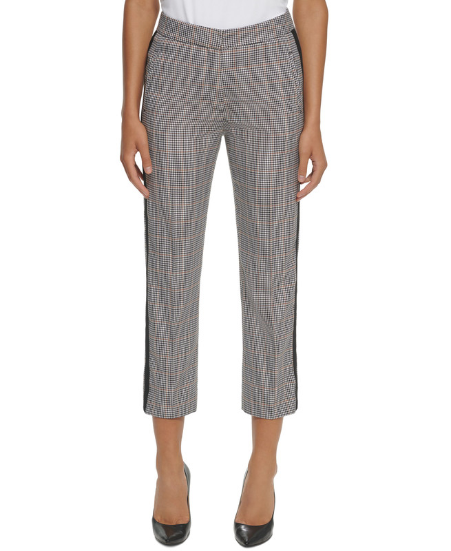 Pantalón de pierna recta acuadros