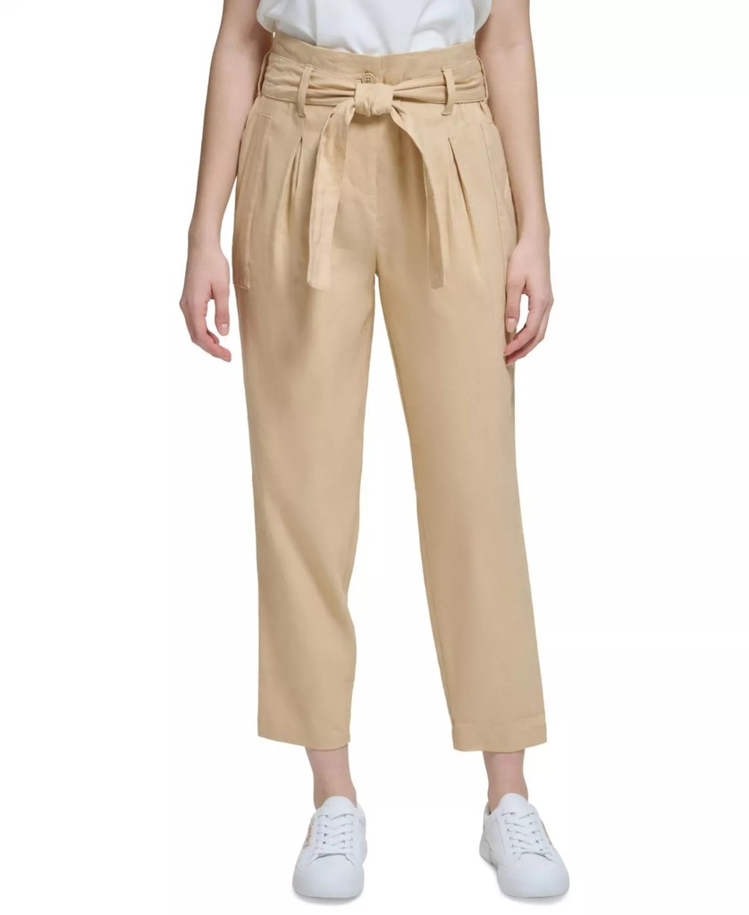 Pantalón cargo cintura anudada
