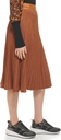Falda midi plisada ante sintético