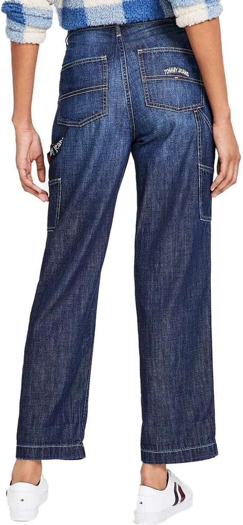 Jeans cargo de tiro medio