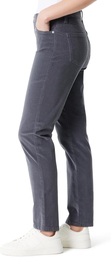 Pantalón recto de pana de tiro alto