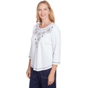 Blusa con escote de bordado floral