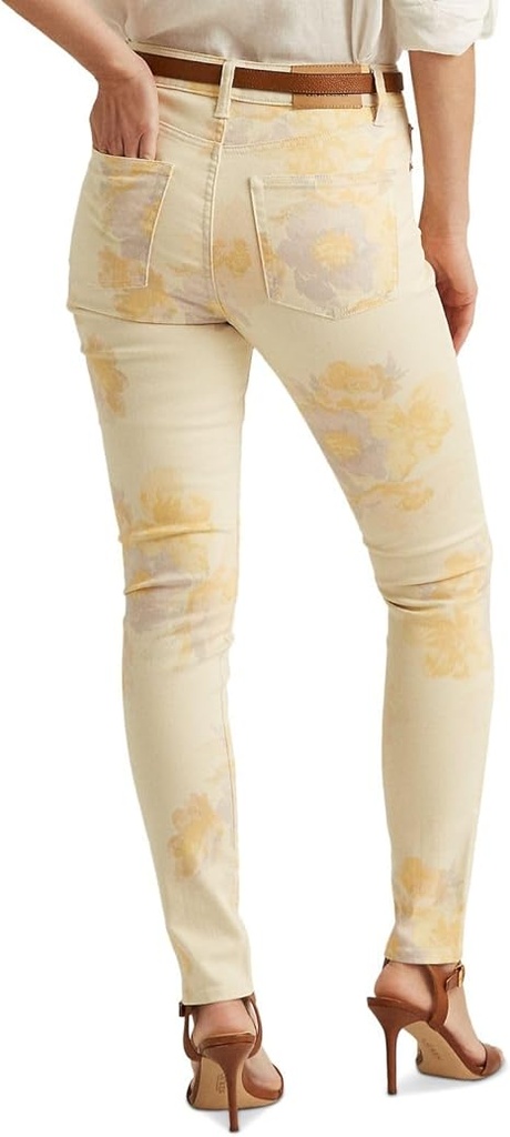 Jeans skinny con estampado floral