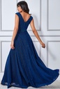 Vestido brillante con escote corazón