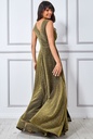 Vestido brillante con escote corazón