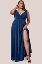 Vestido brillante con escote corazón
