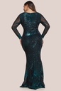 Vestido formal de lentejuelas bordadas