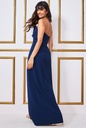 Vestido de crepè con abertura