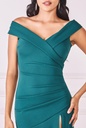 Vestido de crepè plisado