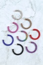 Aretes de aro brillante