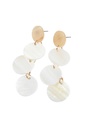 Aretes de discos de conchas