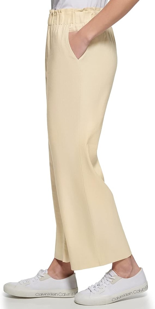Pantalon crop de pierna ancha