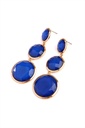 Aretes de gema redonda Zafiro