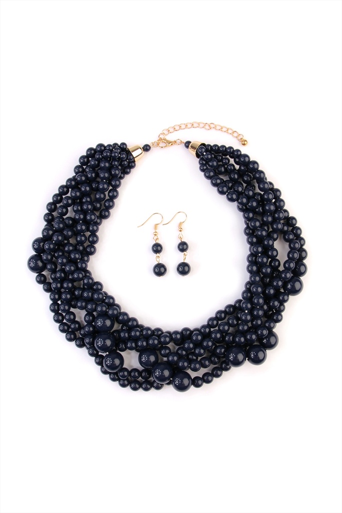 Juego de collar con aretes de piedras