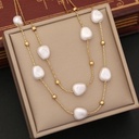 Collar con perlas de corazón