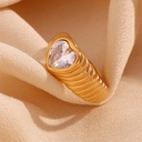 Anillo geométrico con corazón