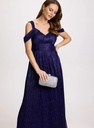 Vestido metálico con escote en V