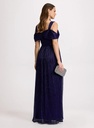 Vestido metálico con escote en V