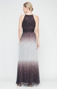 Vestido halter con estampado Ombre