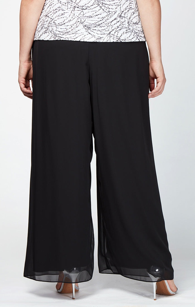Pantalón de chiffon de pierna ancha