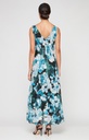 Vestido de gasa floral con chal