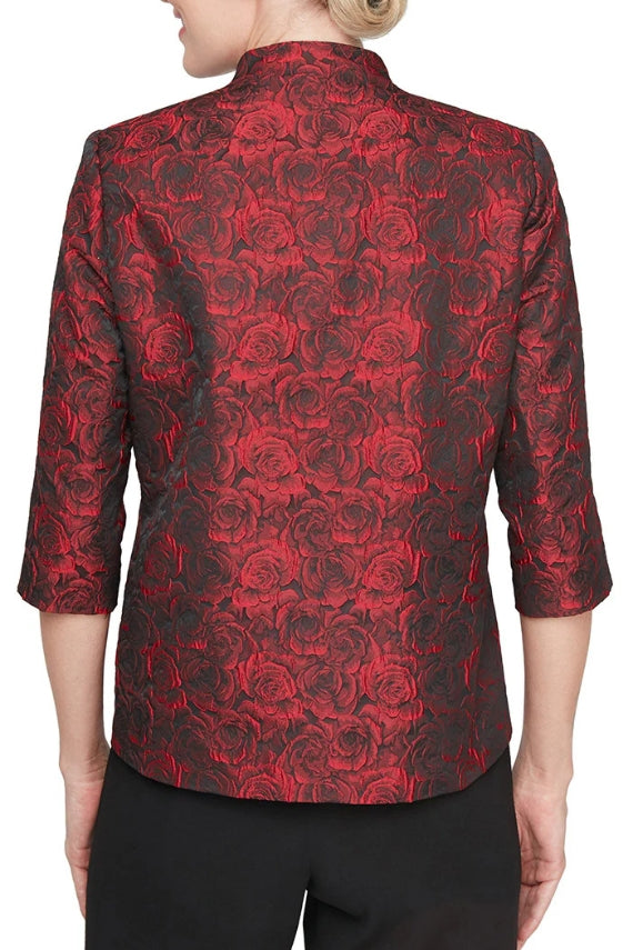 Blusa Jacquard con escote asimetrico