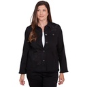 Chaqueta vaquera con bordado floral