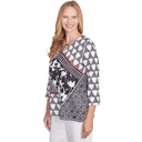 Blusa con patchwork geométrico