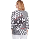 Blusa con patchwork geométrico