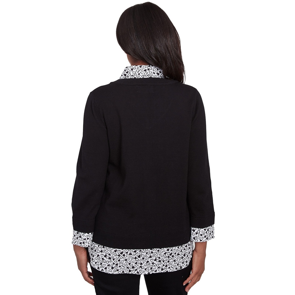 Blusa dos en uno con tejido corazón