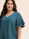 Blusa de lunares con escote en V