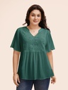 Blusa con cuello de muescas