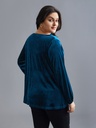Blusa de terciopelo con cuello vuelto