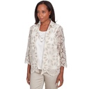 Blusa dos en uno de encaje Almond