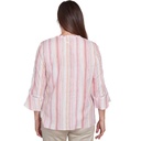 Blusa con mangas bordadas y botones
