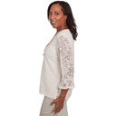 Blusa de encaje tejido con collar