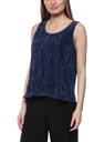 Blusa de gasa metalizada plisada