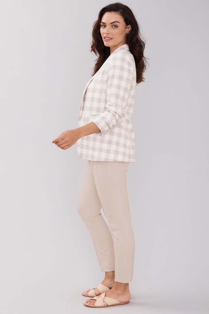 Blazer con estampado a cuadros