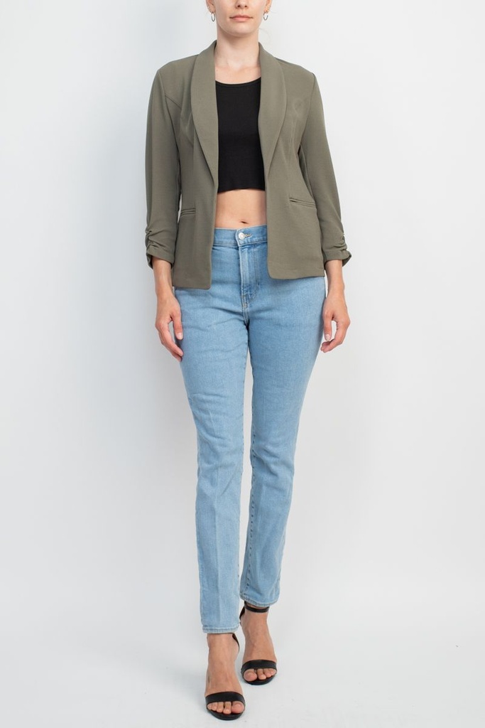 Blazer con estampado a cuadros