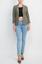 Blazer con estampado a cuadros