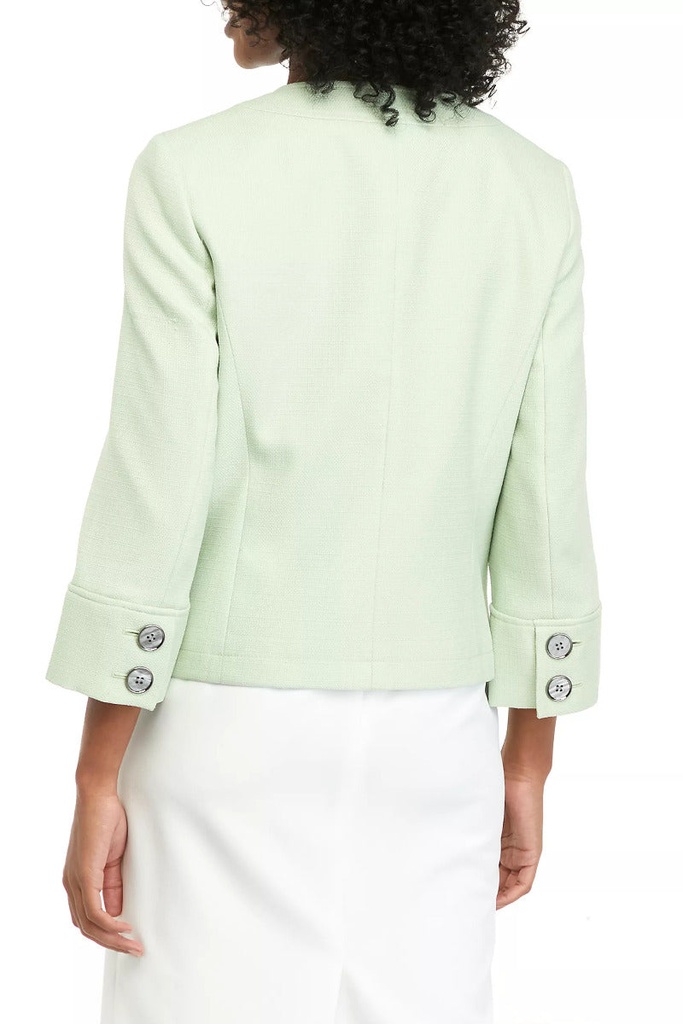 Chaqueta de tweed con cuello redondo