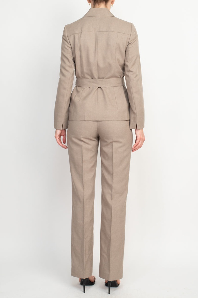 Traje de chaqueta larga y pantalón slim