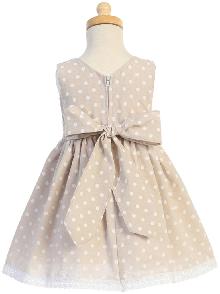 Vestido de lunares con ribete de encaje