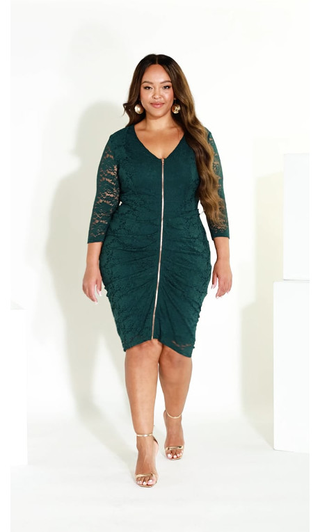 Vestido de encaje con cremallera Lacey