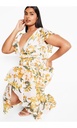 Vestido en capas y estampado Petal
