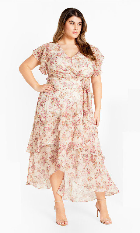 Vestido maxi en capas Pretty Meadow