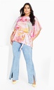 Blusa satinada Sunset Rose
