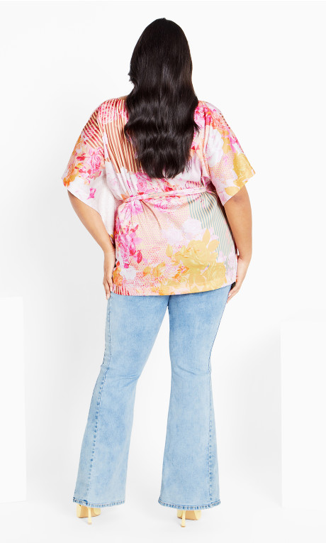 Blusa satinada Sunset Rose