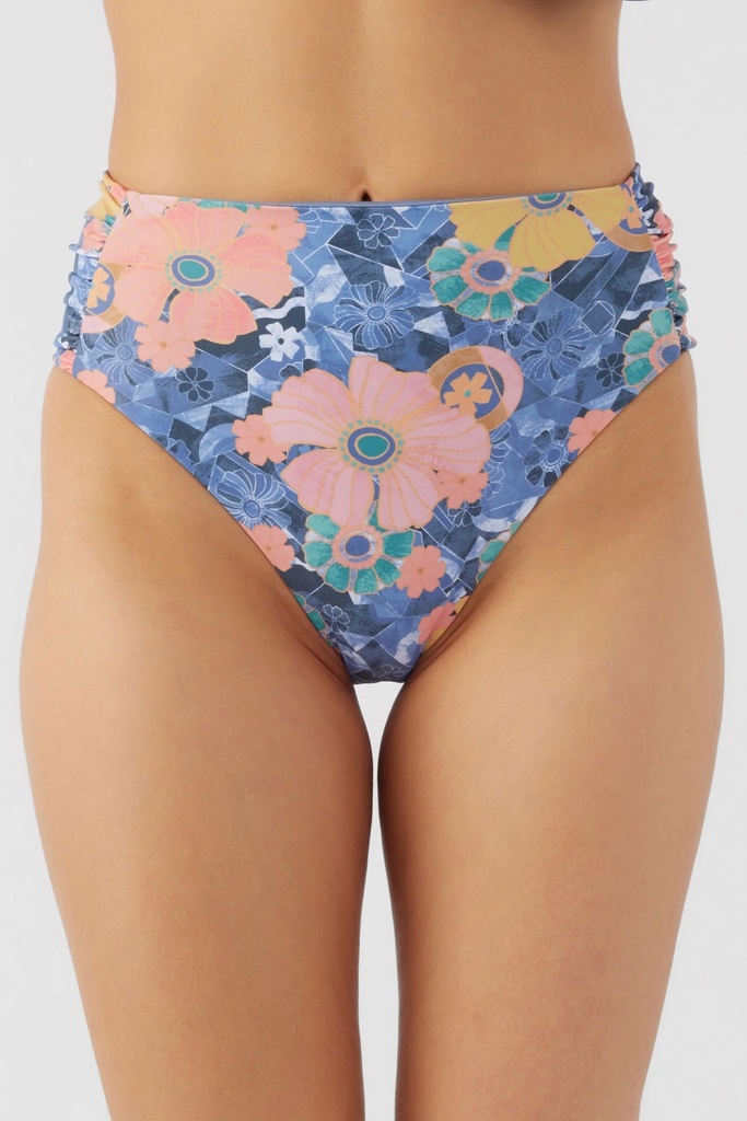 Bikini floral de cintura alta