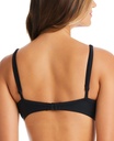 Top de bikini con panel de malla